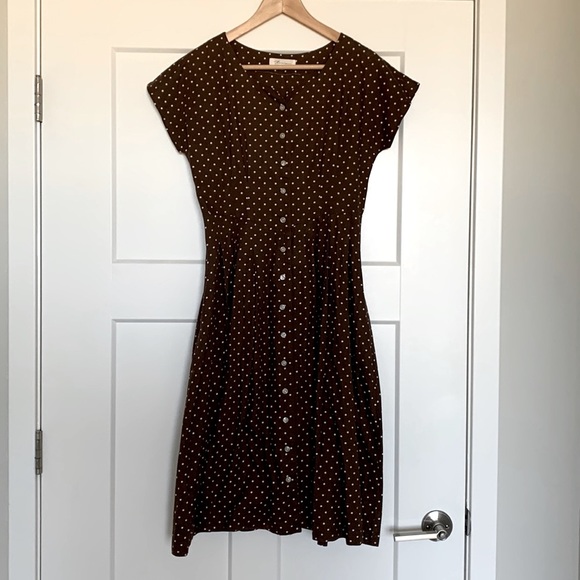 Vintage Cotton Polka Dot Dress - Picture 3 of 9